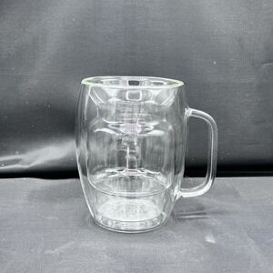 JoyJolt Double Wall Coffee Mug Clear Glass Cup‎